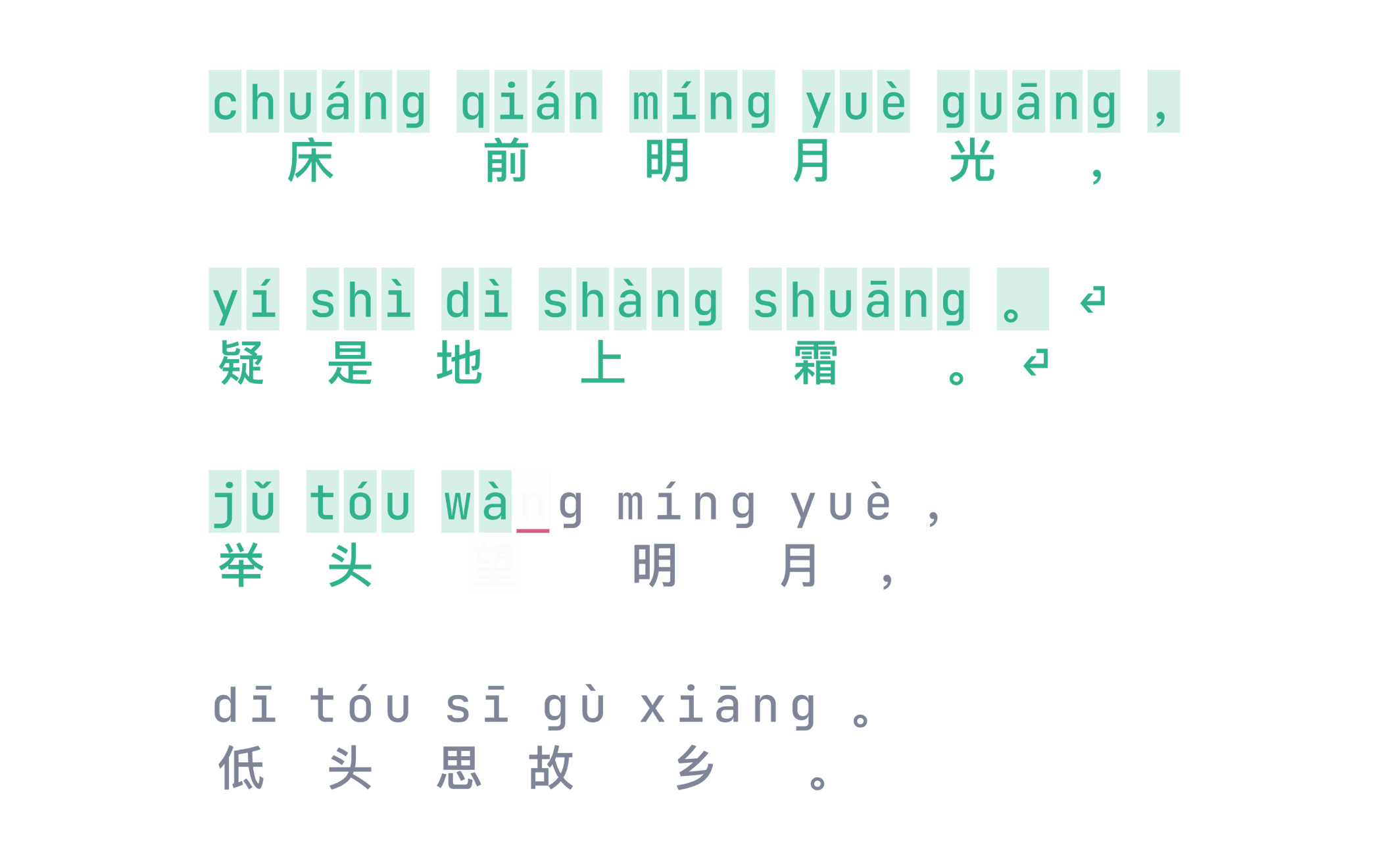 拼音打字示意图
